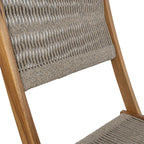 Ensemble bistrot pliant d'extérieur 3 pièces Cadiz Modern Coastal en bois d'acacia, par JONATHAN Y