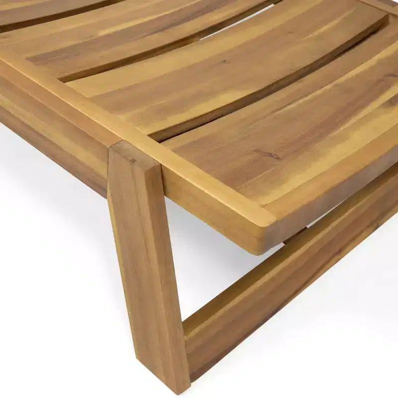Set Sdraio per Esterni Kyoto in Legno di Acacia, 3 pezzi: Regolabile, Resistente all'acqua - Christopher Knight Home