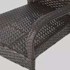 Ensemble de conversation Littleton 3 pièces de chaises empilables de patio en osier tout temps - Brun - Christopher Knight Home
