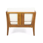 Set da Conversazione per Esterni 4 Posti Nicholson in Legno di Acacia - Teak/Beige - Christopher Knight Home: Set Conversazione per Patio con Cuscini e Tavolino da Caffè