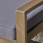 Grenada Ensemble de Conversation d'Extérieur 2 Pièces en Bois d'Acacia - Gris/Gris Foncé - Christopher Knight Home : Mobilier de Conversation d'Extérieur avec Table Basse