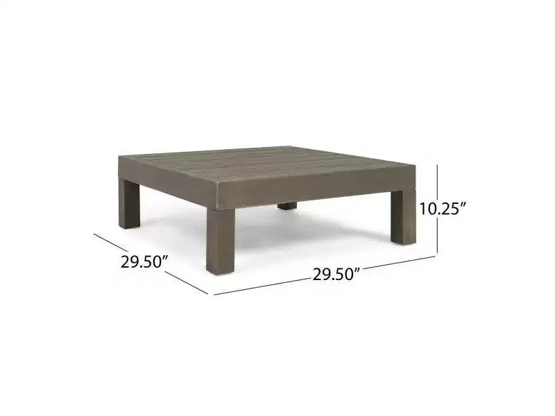 Set Brava da 9 pz. Divano e poltrona club in legno di acacia - Grigio/Grigio scuro - Christopher Knight Home