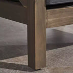 Set Brava da 9 pz. Divano e poltrona club in legno di acacia - Grigio/Grigio scuro - Christopher Knight Home
