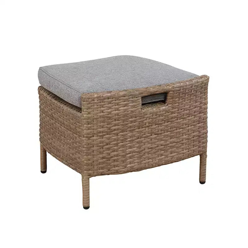 Set da conversazione Kokoli 5 pezzi - Marrone - Alaterre Furniture: Mobili da esterno per patio con cuscini, nessun assemblaggio richiesto