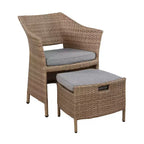 Set da conversazione Kokoli 5 pezzi - Marrone - Alaterre Furniture: Mobili da esterno per patio con cuscini, nessun assemblaggio richiesto