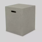 Ensemble table de foyer rectangulaire Cape Coral 3 pièces en aluminium et MGO - Gris clair - Christopher Knight Home