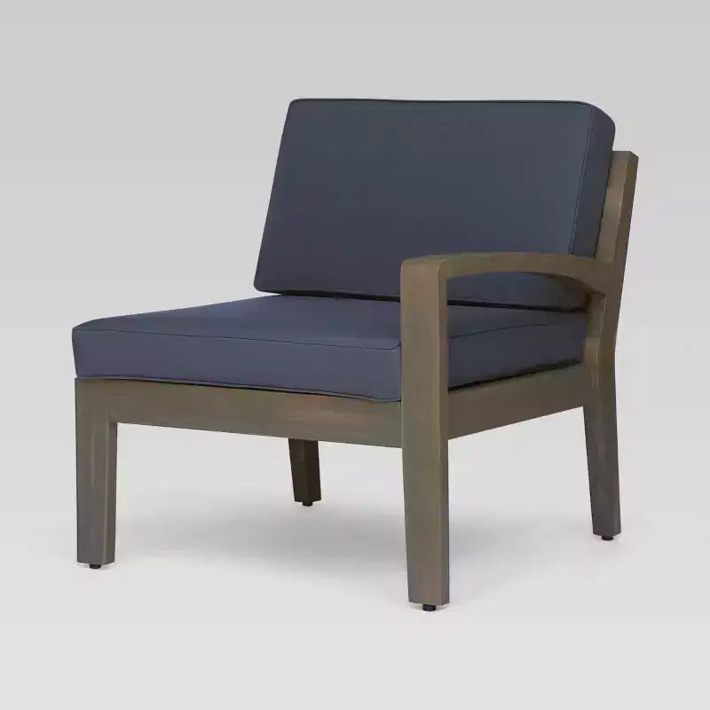 Divano componibile a 7 posti Grenada in acacia - grigio/grigio scuro - Christopher Knight Home