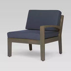 Divano componibile a 7 posti Grenada in acacia - grigio/grigio scuro - Christopher Knight Home