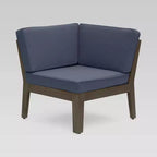Divano componibile a 7 posti Grenada in acacia - grigio/grigio scuro - Christopher Knight Home
