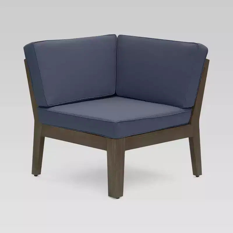 Divano componibile a 7 posti Grenada in acacia - grigio/grigio scuro - Christopher Knight Home