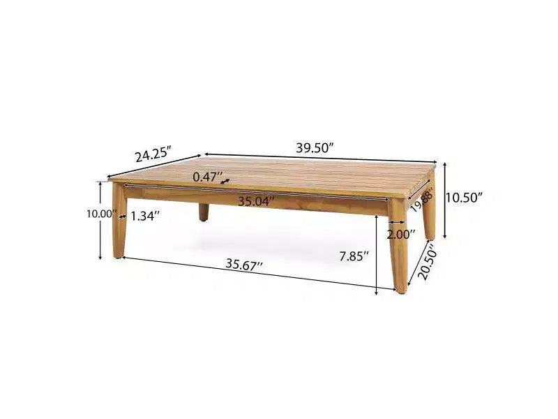 Set da conversazione per patio in legno di acacia Magnolia 5 pz - Teak/Grigio scuro - Christopher Knight Home: Moderno set conversazione resistente all'acqua