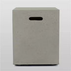 Oana Set Divano Sezionale a U 12 Pezzi in Acacia con Focolare - Teak/Beige e Grigio Chiaro - Christopher Knight Home