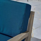 Set da conversazione 2 pezzi Grenada in legno di acacia grigio per patio: resistente alle intemperie con cuscini - Christopher Knight Home