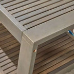 Set da conversazione 2 pezzi Grenada in legno di acacia grigio per patio: resistente alle intemperie con cuscini - Christopher Knight Home