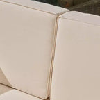 Divano componibile a V a 5 pezzi Oana in legno di acacia, teak/beige - Christopher Knight Home: resistente alle intemperie, design contemporaneo