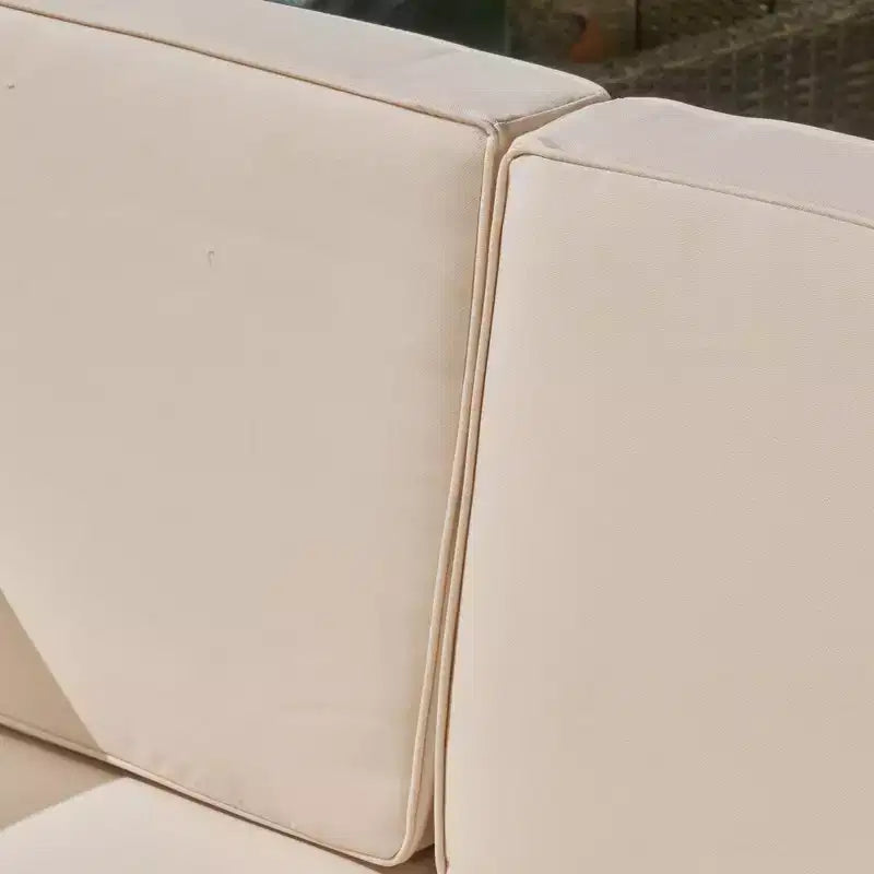 Divano componibile a V a 5 pezzi Oana in legno di acacia, teak/beige - Christopher Knight Home: resistente alle intemperie, design contemporaneo