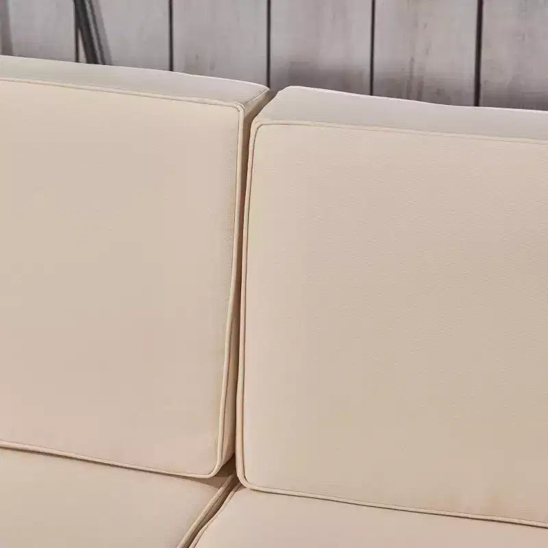 Oana Divano sezionale a U in legno di acacia da 10 pezzi con set braciere - Teak/Beige - Christopher Knight Home: Seduta modulare da esterno