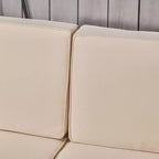 Oana Divano sezionale a U in legno di acacia da 10 pezzi con set braciere - Teak/Beige - Christopher Knight Home: Seduta modulare da esterno