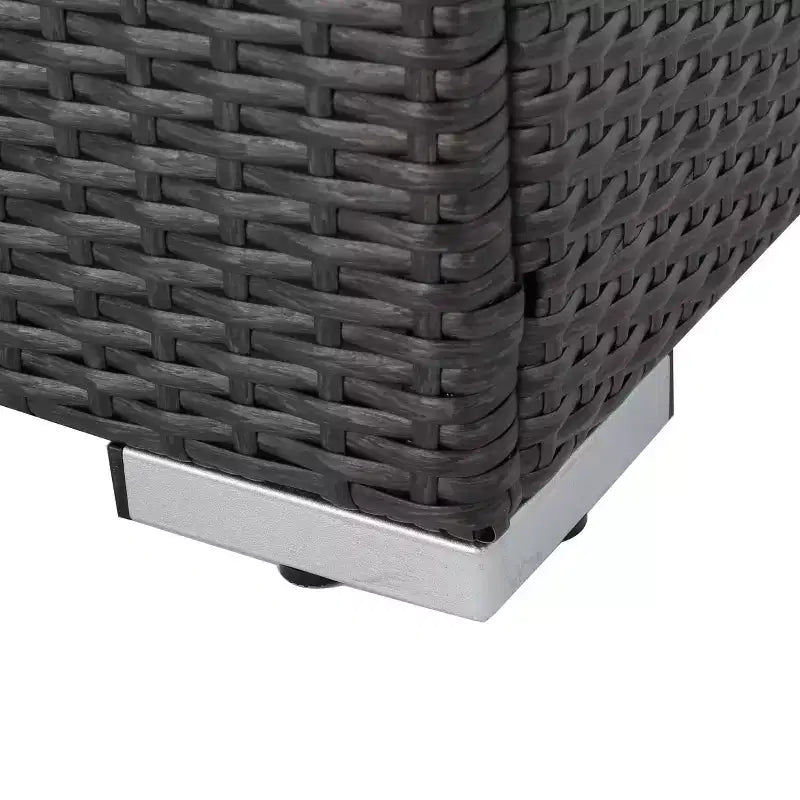 Christopher Knight Home Set Divano da Esterno in Rattan Santa Rosa, 4 Pezzi, Grigio/Grigio Chiaro