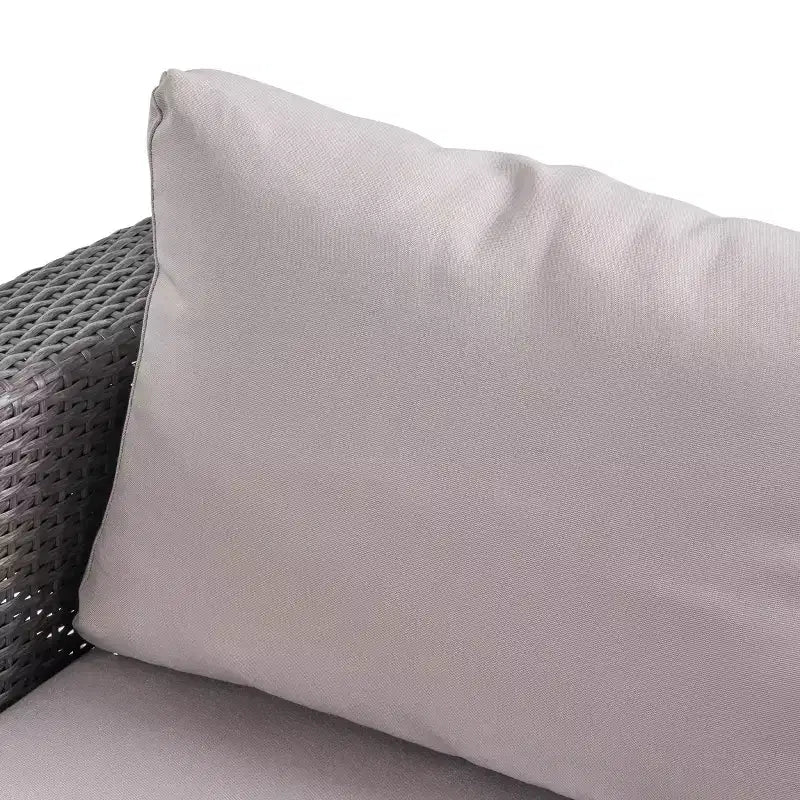 Christopher Knight Home Set Divano da Esterno in Rattan Santa Rosa, 4 Pezzi, Grigio/Grigio Chiaro