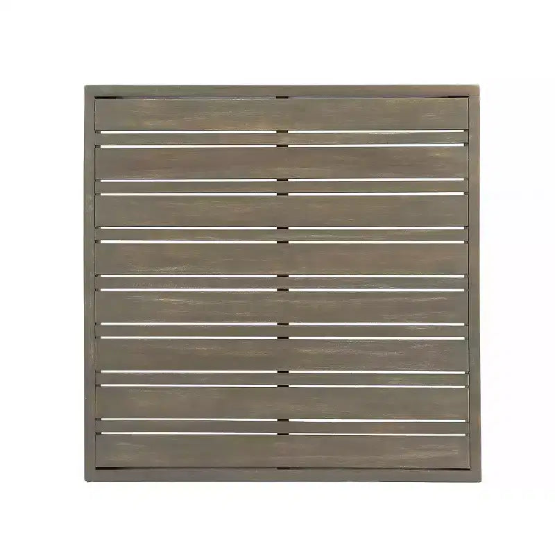 Set 2 Pezzi Divanetto a Due Posti con Bracciolo Sinistro e Tavolino da Caffè in Legno di Acacia per Esterni Oana con Cuscini Grigio/Bianco - Christopher Knight Home