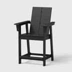 POLYWOOD Moore Set da balcone/patio 3 pezzi, altezza bancone, nero