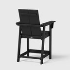 POLYWOOD Moore Set da balcone/patio 3 pezzi, altezza bancone, nero