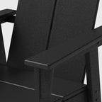 POLYWOOD Moore Set da balcone/patio 3 pezzi, altezza bancone, nero
