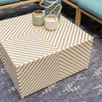 Sectionnel en osier 5 pièces Riviera de Leisure Made, tissu bleu Spa