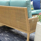 Sectionnel en osier 5 pièces Riviera de Leisure Made, tissu bleu Spa