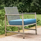 Captiva Designs Coastal Set Divano da Esterno 6 pezzi in Acciaio e Rattan con Tavolino da Caffè