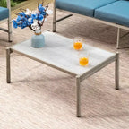 Captiva Designs Coastal Set Divano da Esterno 6 pezzi in Acciaio e Rattan con Tavolino da Caffè