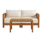 Alaterre Furniture 2pc Barton Outdoor Weather Resistant Furniture Set with Couch & Coffee Table