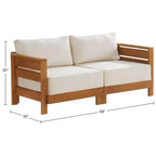 Alaterre Furniture Set da 2 mobili da esterno resistenti alle intemperie Barton con divano e tavolino da caffè