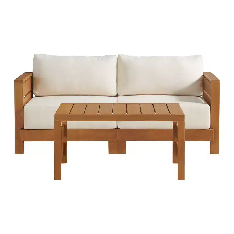 Alaterre Furniture Set da 2 mobili da esterno resistenti alle intemperie Barton con divano e tavolino da caffè