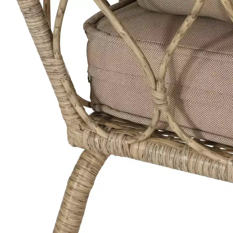 Divanetto e tavolino da caffè 2 pz Bruce Outdoor Wicker: Ispirazione boho, resistente ai raggi UV e alle intemperie - Christopher Knight Home