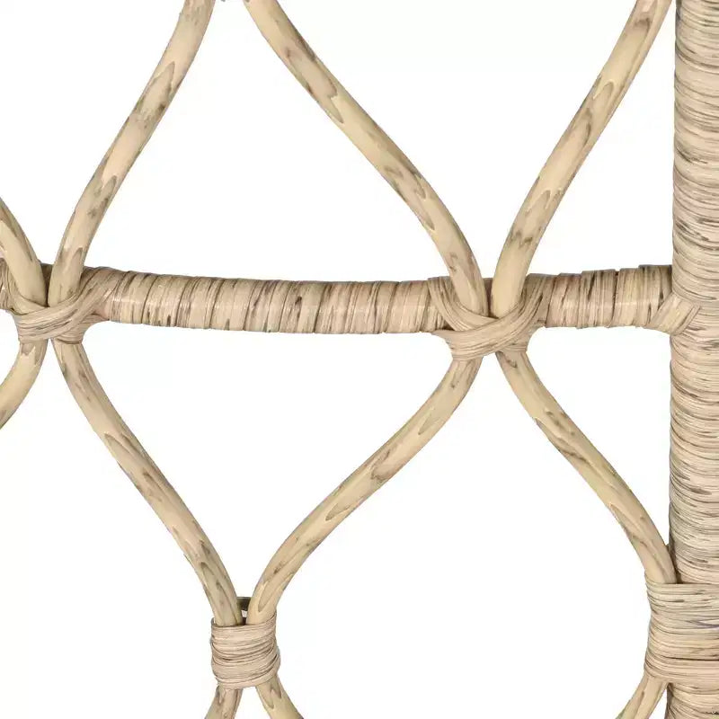 Divanetto e tavolino da caffè 2 pz Bruce Outdoor Wicker: Ispirazione boho, resistente ai raggi UV e alle intemperie - Christopher Knight Home
