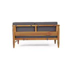 Ensemble de 5 meubles de jardin modulaires Aston en bois d'acacia d'inspiration moderne du milieu du siècle avec fauteuil de club, couleur teck/gris foncé - Christopher Knight Home