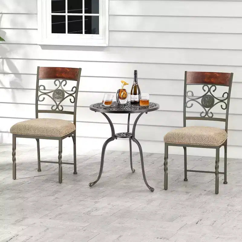 Costway Set di 2/4 sedie da pranzo senza braccioli, set di sedie da cucina con cuscino del sedile