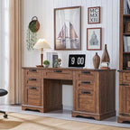 Scrivania direzionale da 60 pollici in stile rustico, scrivania per ufficio domestico in legno, scrivania per computer