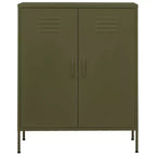 Armadietto portaoggetti in acciaio verde oliva 80 x 35 x 101,5 cm