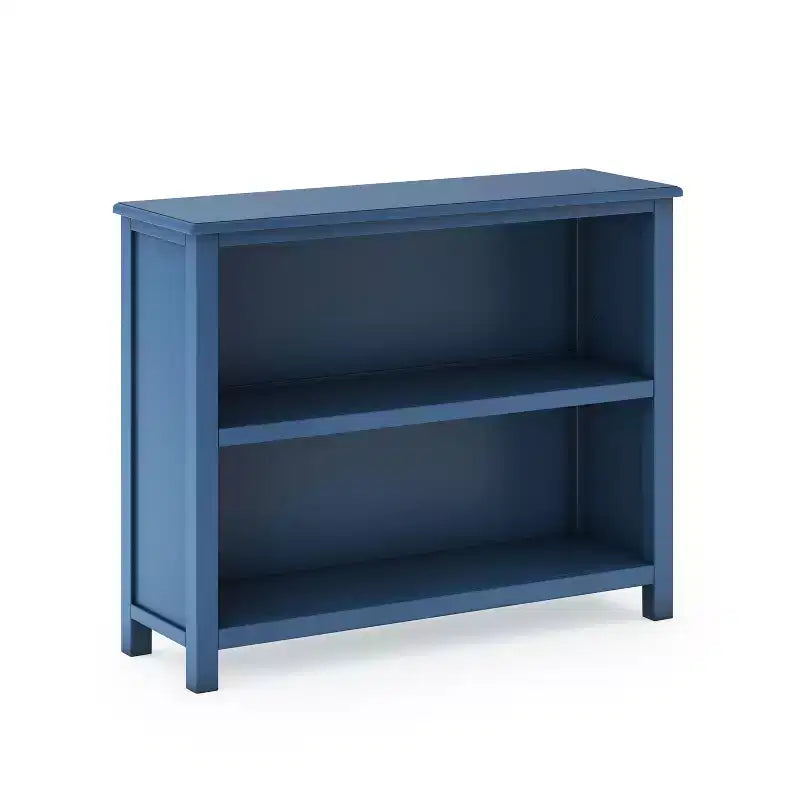 Libreria a 2 ripiani in legno di pino 38x12x42, ripiani regolabili per camerette o sale giochi