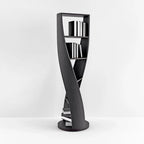 Libreria verticale a 5 ripiani in legno modello clessidra contemporanea