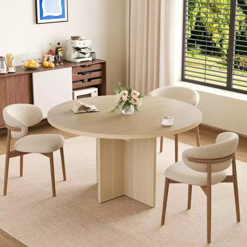Tavolo da pranzo rotondo allungabile da 43,3''-59'' per 4-8 persone, moderno tavolo da pranzo ovale da cucina con prolunghe rimovibili, tavolo da pranzo per sala da pranzo, cucina
