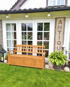 Banc de jardin 160 cm avec coffre Bois d'acacia Marron