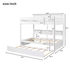 Luxystar Letto a castello moderno completo su completo con ripiani e letto estraibile