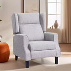Subrtex Push Back Recliner Chair, Modern Upholstered Manual Wing Chair