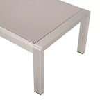 Christopher Knight Home Eleanor Ensemble de conversation extérieur 8 places en aluminium avec coussins, Kaki/Argent