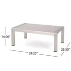 Christopher Knight Home Eleanor Ensemble de conversation extérieur 8 places en aluminium avec coussins, Kaki/Argent
