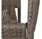 Aspect Living Morgan, sedie impilabili in vimini da esterno, intrecciate a mano, per tutte le stagioni, telaio in acciaio verniciato a polvere, leggere, per portico, cortile, giardino, balcone - Set da 2